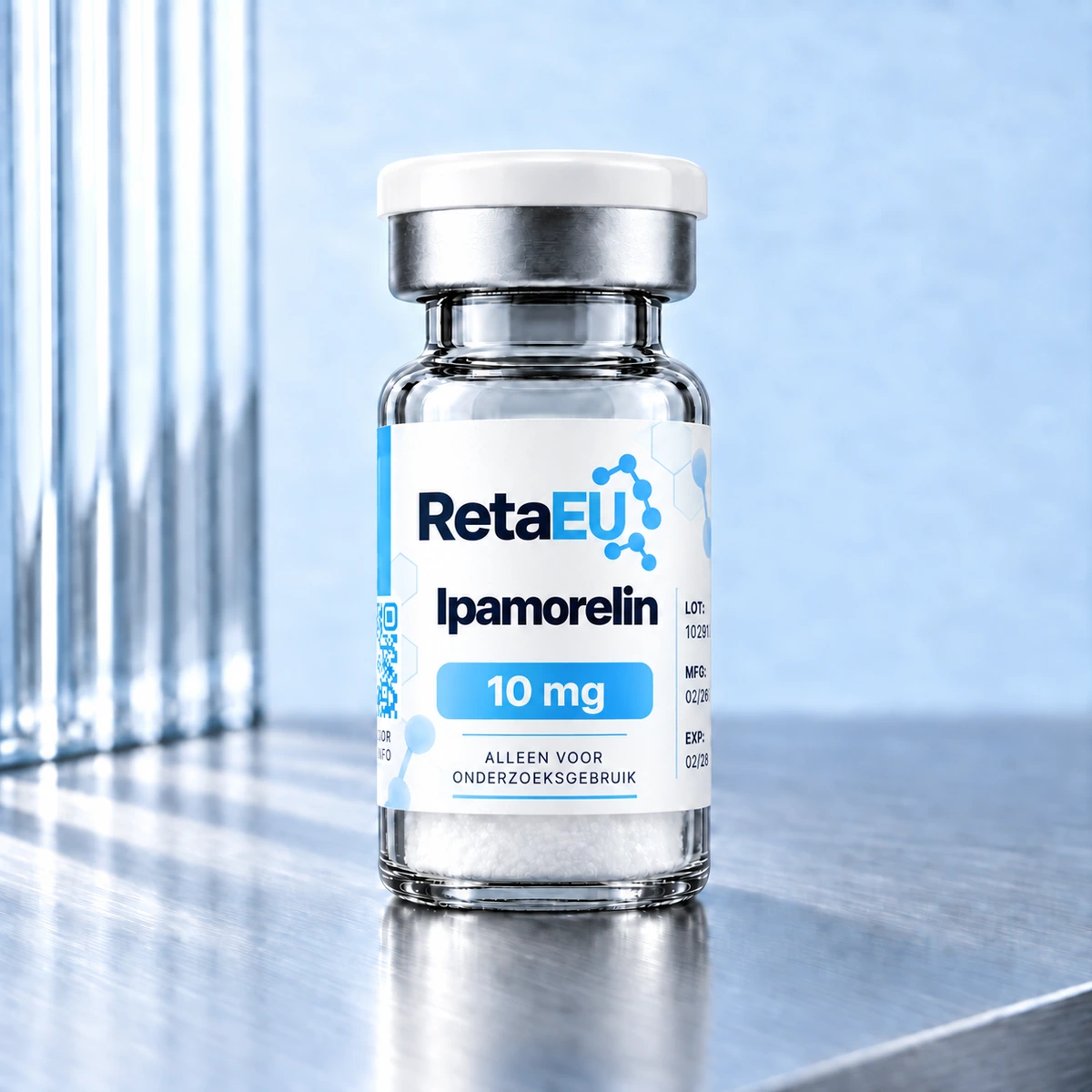 Ipamorelin 10 mg – frontale productfoto